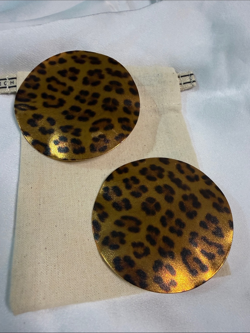 Zara Leopard Print Round Hair Clips - Brown & Black